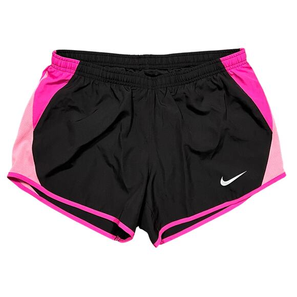Nike Dri-Fit Black Pink Standard Fit 4" Running Shorts Womens Size Small NWT - Picture 1 of 9